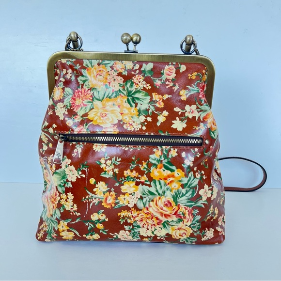 PATRICIA NASH Amalfitana Vintage Botanical Garden Leather Frame Shoulder Satchel - Picture 7 of 16